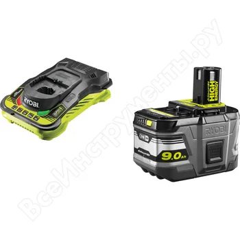 

Set Ryobi One + rc18150-190 5133004421 battery (18 V, 9.0 a * H; Li-Ion) and charger rc18-150