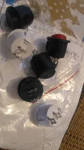 Rocker-Switches Round ON-OFF Black White Mini KCD1-105 6pcs 20mm-Diameter 2-Pin Red