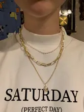 DAXI collar mujer colgante cadenas de oro luna collar cruz boho collar de perlas collares de moda 2020 collares largos accesorios mujer