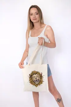 

Angemiel Bag Gear Lion Shopping Beach Tote Bag