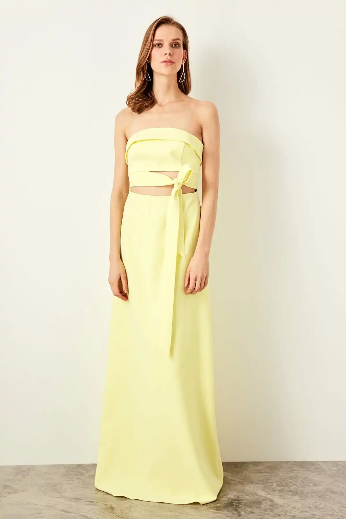 Trendyol вечернее платье с поясом TPRSS19BB0297|Вечерние платья| |