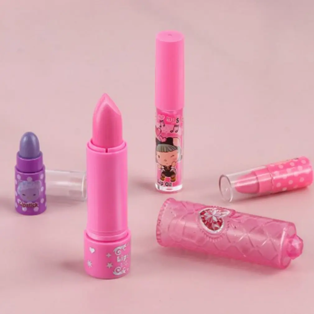 Kids Makeup Set Real Girl Makeup Kit With Portable Box Washable Kids Makeup Kit Eye Shadows Brush Lipstick Nail Polish Makeup