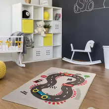 Antdecor Детский круглый коврик для ванной, круглый ковер 4" 100 см