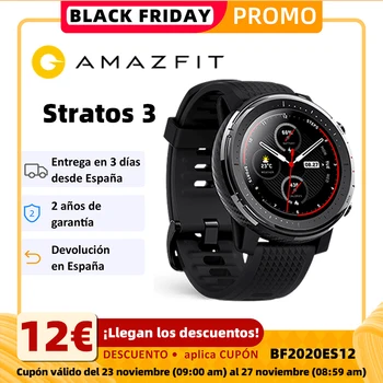 

Amazfit Stratos 3 Smartwatch (Bluetooth Smart Watch GPS Sport Android IOS MI Watch for Smartphone) [Global Version]