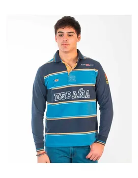 

Spagnolo brand Polo shirt for men long sleeve and plain striped rugby from Spain