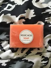 Jabón blanqueador de Ácido Kójico, jabonera que aclara la piel de la cara, con cubierta negra oscura