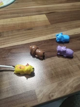 Protector de animales para mordedura de Cable, Cable de carga para Iphone, accesorio de soporte de teléfono con dibujos animados, 1 ud.