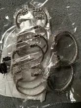 Pulsera Vintage de cabeza de dragón, brazalete abierto con boca, estilo nórdico, Vikingo, diseño trenzado antiguo tallado, joyería