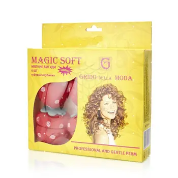 

Soft foam curlers Grido della Moda for hair curler, strawberry 6 PCs