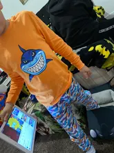 Pijamas de tiburón para niños, ropa de dormir de tiburón, de dinosaurio, de amor, para 1-8 años