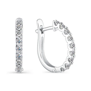 

Gold 585 sterling silver earrings with stones: Diamond