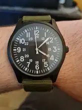 Air Force-reloj con correa de nailon para hombre, cronógrafo deportivo de cuarzo con pantalla de 24H para exteriores