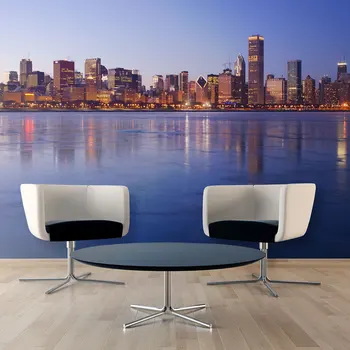 

Wall mural-Icy Downtown Chicago - 250x193 cm