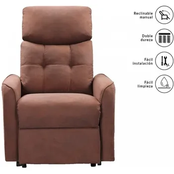 

Don Rest-Relax Armchair Recliner Zante Choco with Footrest, 2 Position of Lying and Zero Position. Reclining up to 150 °