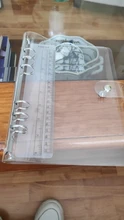 Archivador de plástico transparente, carpeta de anillos para hojas sueltas formatos A4, A5, A6 y A7, para agenda y cuaderno, suministros escolares y de oficina, 1 unidad