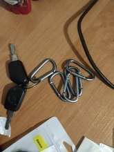 5 unids/lote D-Tipo de aleación de aluminio mosquetón hebilla equipo de Camping mochila hebilla botella de agua colgando hebilla de gancho Keychai