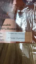 ZZHAIR-extensiones de cabello humano con cola de caballo, 120g, 16 -28, hechas a máquina, Remy