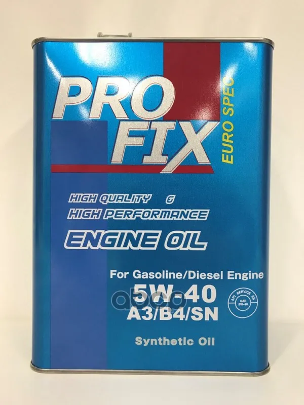 Profix Масло Моторное Синтетическое 4л - Engine Oil 5w40 Sn - изображение