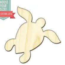 10 морская черепаха вырезанная-на заказ Выберите свой размер-лазерная резка Деревянные Художественные товары для рукоделия Настенный декор свадебный детский DCS0235