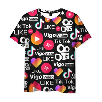 

Men's T-shirt 3D like X Tik Tok X Kwai pattern