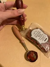 Cuchara de cera de lacre Anti-caliente mango de madera Retro cera estampado cucharas tarjetas de invitación sellos decorativos artesanía