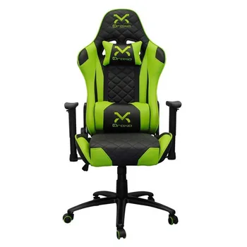 

Gamer droxio troun chair Green-metal chassis-2d armrest-gas cylinder 80mm-rotation 15 °-inclination-up