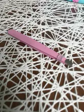 Pinzas para cejas de acero inoxidable, pinzas para la eliminación del vello facial, color negro/rosa, belleza, polea inclinada, cortador de pestañas, pinzas para cejas, cosmético, 1 ud.