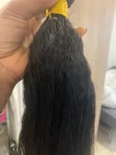 Rizado rizado mechones 100% mechones de cabello humano postizo mechones no Remy Yaki grueso de la armadura del pelo recto 3/4 Pc/lote manojos de pelo barato mechones