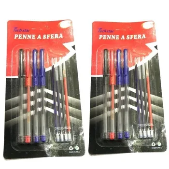 

8 black red blue ballpoint pen refills Office school home stationery pencil cases