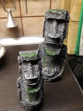 Aquarium-Decoration Statue Terrarium Island-Stone Resin Ornament Easter Fish-Tank Home-Decor