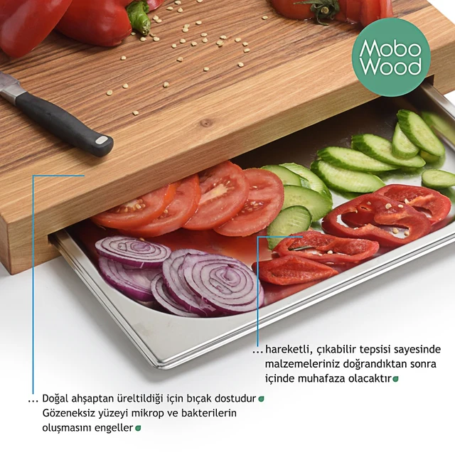 100% Természetes Dió A Török ​​Kézzel Készített Darabolás És Vágódeszka Konyhai Szakácsok Szakácsok, Valamint Rozsdamentes Acél Tálca - Image 2