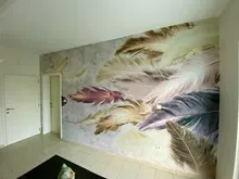Custom Wallpaper Mural Tv-Background-Wall Cement-Texture Bedroom Living-Room Realistic