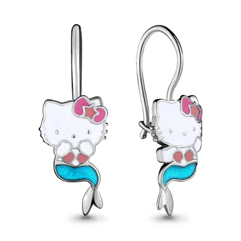 

Children earrings AQUAMARINE without inserts Silver 925