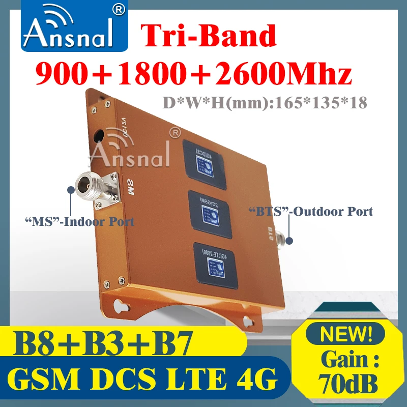 New!!Cellphone Amplifier 4G 900 1800 2600mHZ GSM