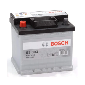 

Bosch S3003 battery car-12 V 45Ah 400A (in)-Positive left-measures: 20,7X17,5X19