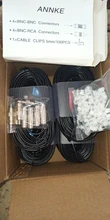ANNKE-Cable de alimentación de vídeo BNC para CCTV, cámara AHD, DVR, sistema de seguridad, accesorios de vigilancia, 30M, 100 pies, color negro, 4 Uds. Por lote