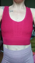 Medio de las mujeres de malla de apoyo Cruz de seguridad, extraíble tazas Deporte Tops sujetador la libertad sin Yoga Running deportes Bras