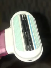 1 de afeitar mango + 4 hojas de afeitar reemplazables mujeres Manual de afeitar peluquería Trimmer Bikini de las axilas de afeitar