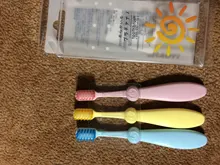 Cepillo de dientes de silicona de cerdas suaves para bebés para dientes de niños cepillos de dientes de entrenamiento bonito cepillo de dientes de cuidado Dental para bebés 3 unids/set