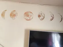 Decals-Background-Decor Mural Wall-Sticker Living-Room Moon-Phase Creative Home Art 3D