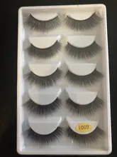 Pestañas postizas 3D de visón, pestañas largas y esponjosas hechas a mano, utensilios de maquillaje para ojos G806, 5 pares