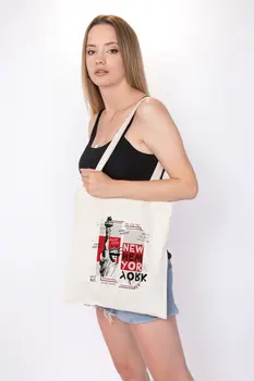 

Angemiel Bag Red New York Statue Of Liberty Shopping Beach Tote Bag