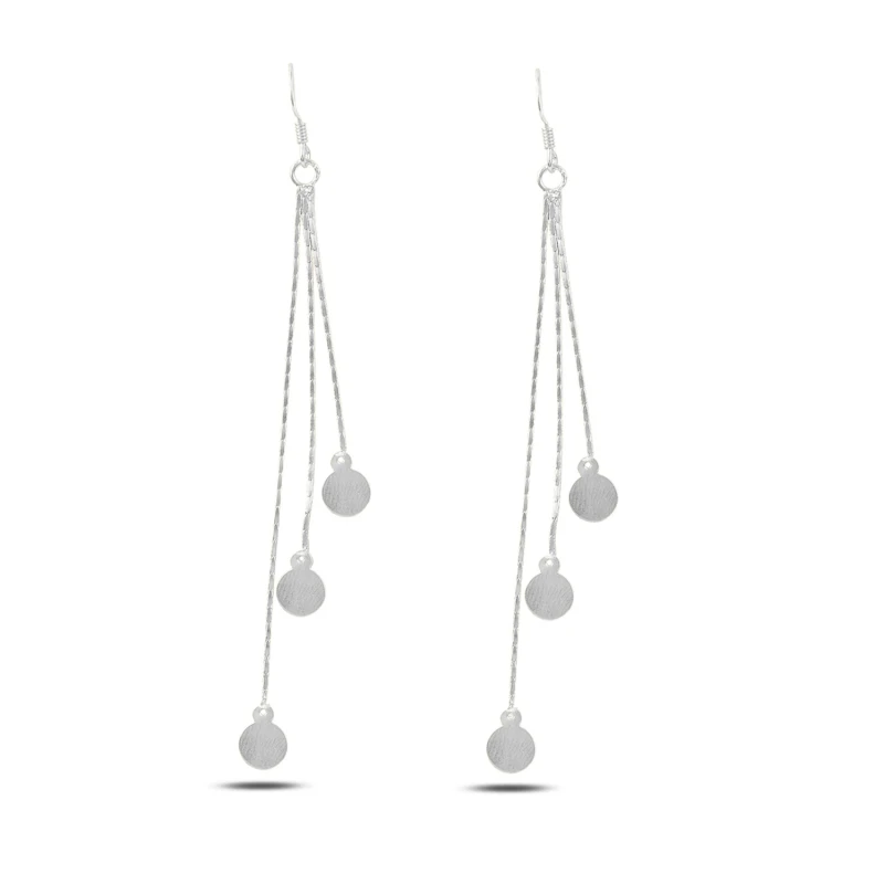 

Armagano Dangle With Matt Pattern Sequin Earrings