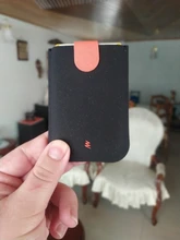 DAX V2-portatarjetas de cuero para hombre y mujer, cartera pequeña y delgada, portátil, con degradado de Color, 5 tarjetas