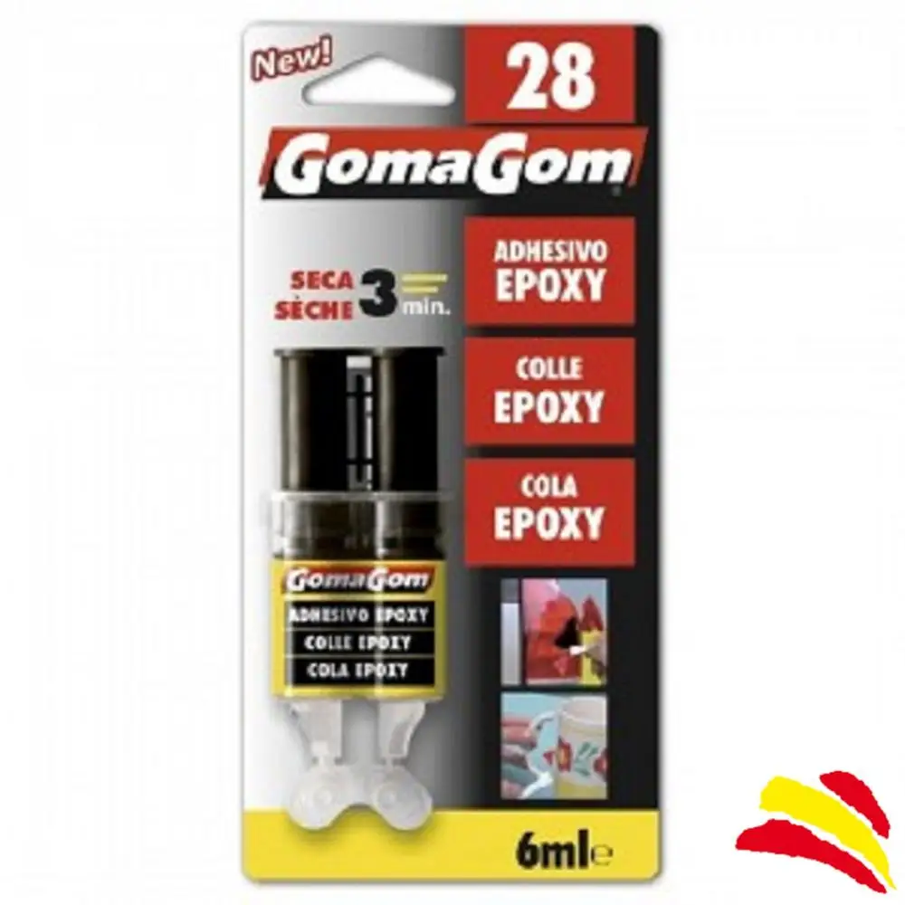 Клей GOMAGOM эпоксидный клей 6 мл N° 28 стойкий липкий суперклей