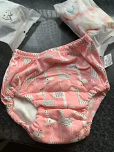 Pañales de 6 capas de entrepierna para bebé, pantalones de entrenamiento reutilizables, pañal de tela lavable, braguitas de algodón a prueba de agua, ropa interior de baño