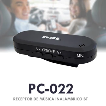Bsl PC022 、音楽受信機コードレス、自動車、ハンズフリー、bluetooth、再生、mp3 、ヘッドフォン、aux、jack3.5mm、ミニusb