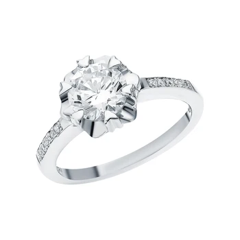 

Silver ring with cubic zirconia sunlight sample 925