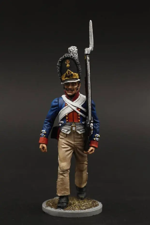 

1:30 Scale Tin Metal Napoleonic War Prussian 23rd Infantry Regiment 60 mm Unpainted Figure Statuette Miniature Model Collection