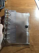 Cuaderno transparente de hojas sueltas de varios tamaños, carpeta de notas, diario, cubierta de núcleo interno, suministros de papelería de oficina, tamaño A7, A6 y A5